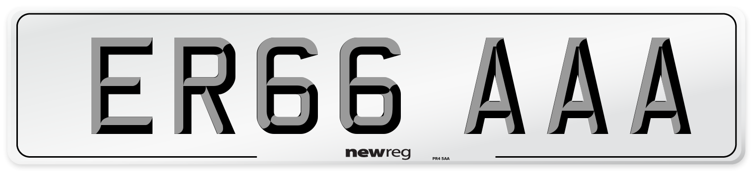 ER66 AAA Number Plate from New Reg